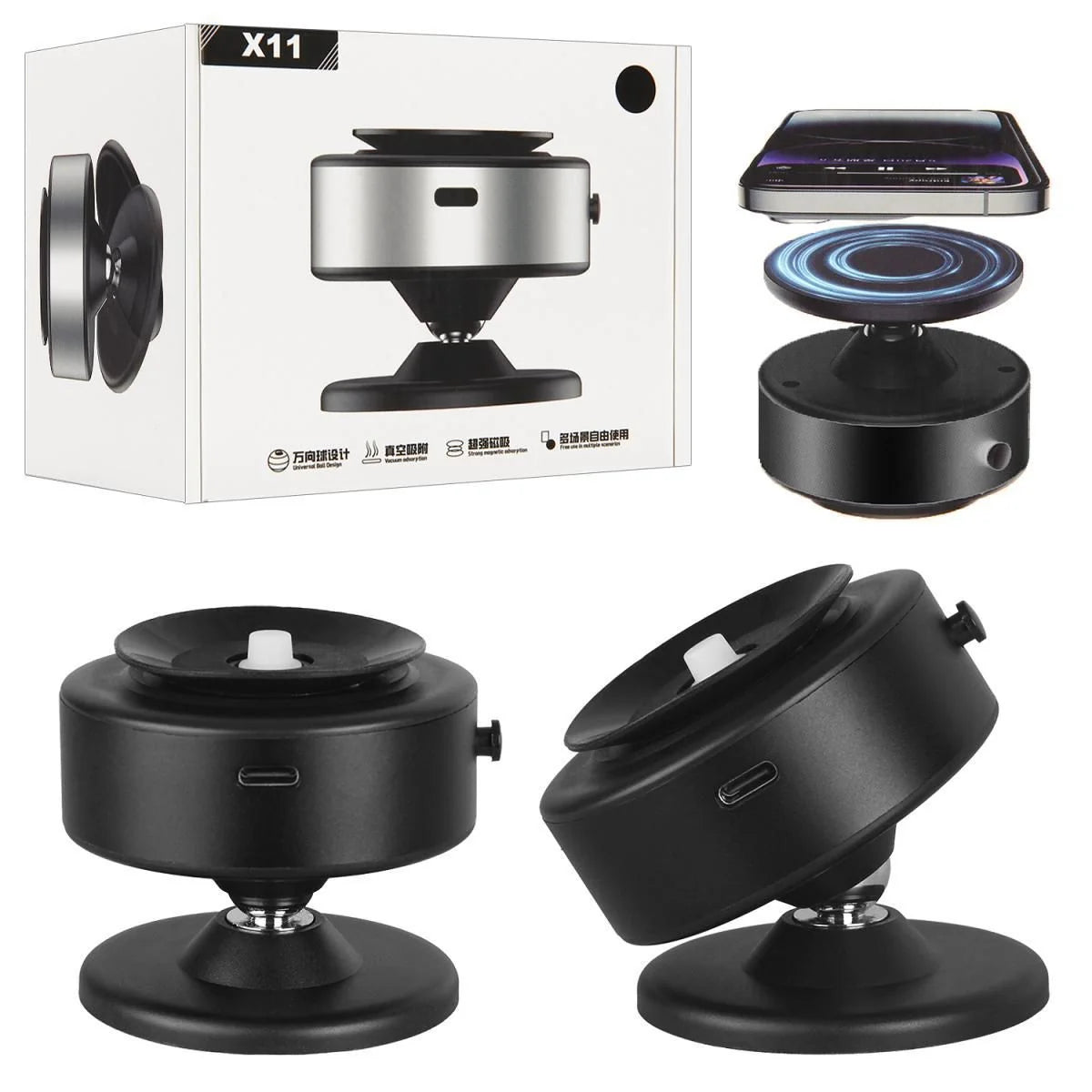 Magnetic Vacuum Phone Holder